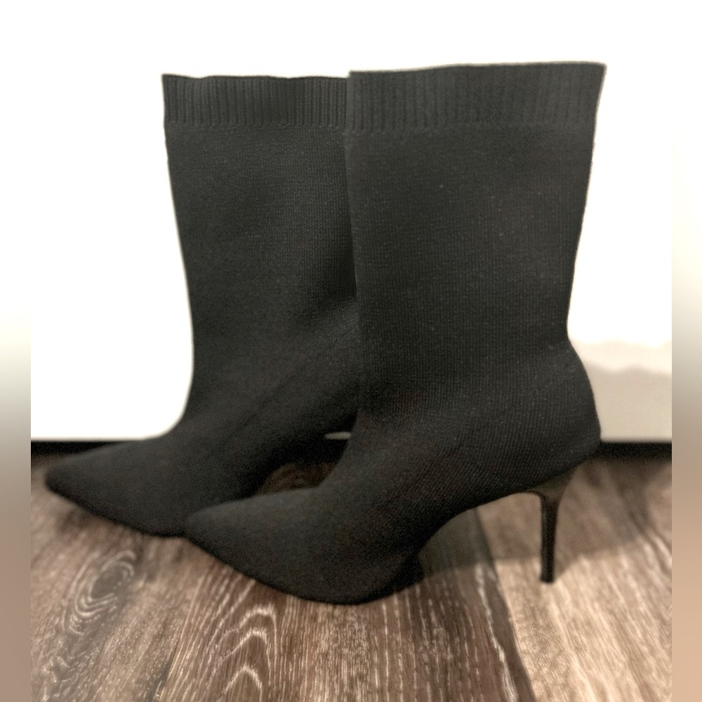 Brand New Black Sock Heels